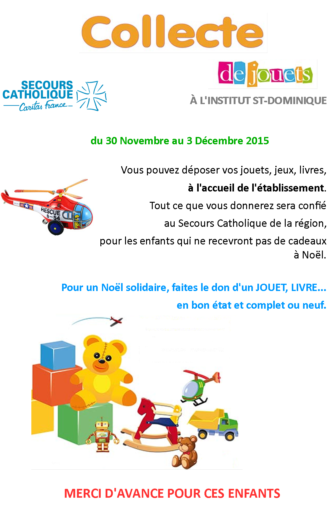Collecte de Jouets 2015