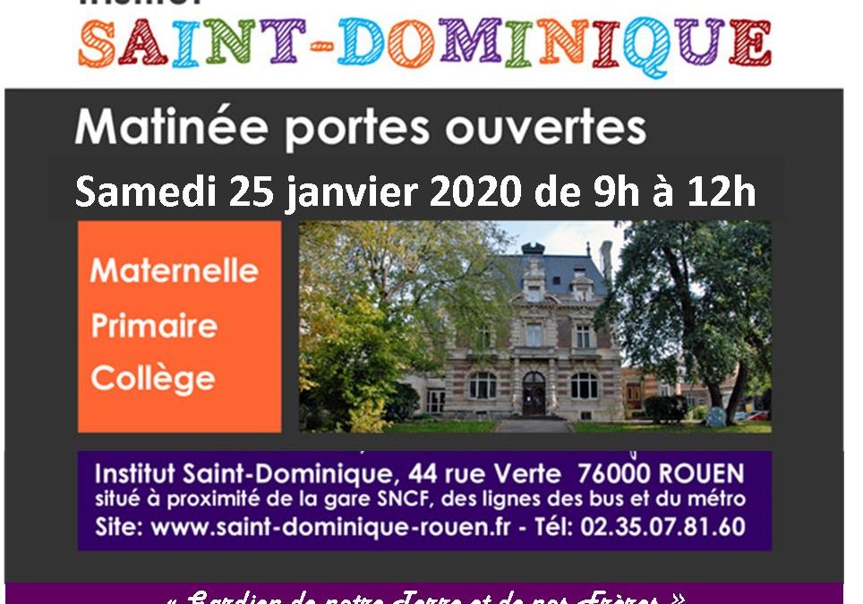 Portes Ouvertes de Saint-Dominique ! 25 Janvier 2020