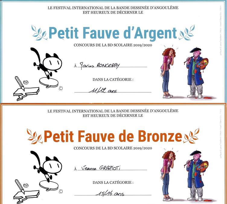 Remise des diplômes Concours de la BD Scolaire