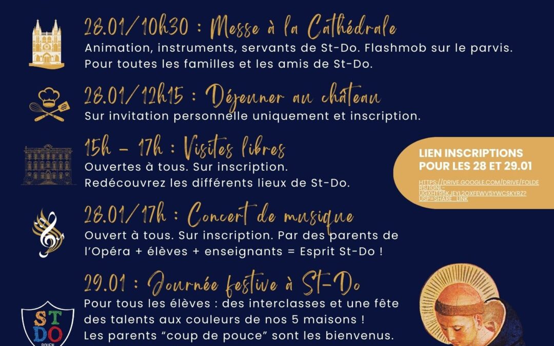 100 ans de l&rsquo;Institut Saint-Dominique 28 et 29 janvier 2024