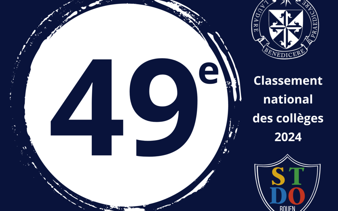 Classement national des collèges 2024 : Saint-Dominique 49e !