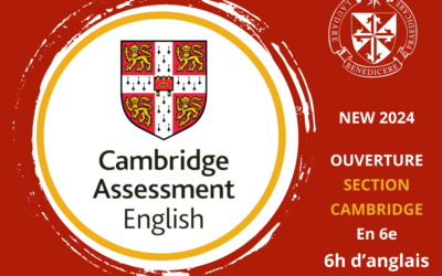 Ouverture d’une section Cambridge en 6e : 6h d’anglais !